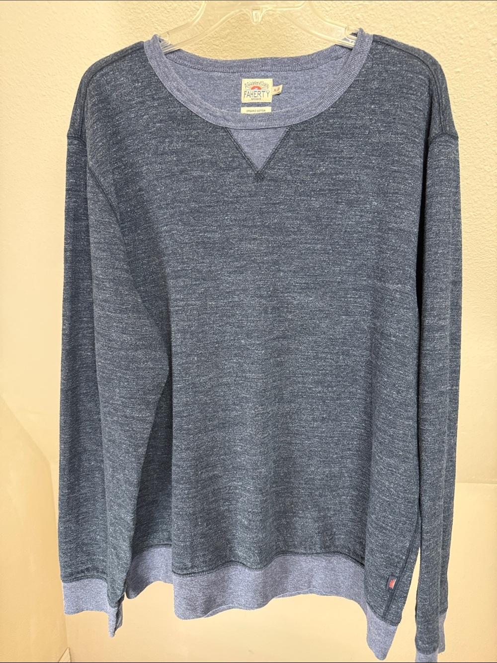 FAHERTY Men's Legend Organic Cotton Long Sleeve Tee Size XL